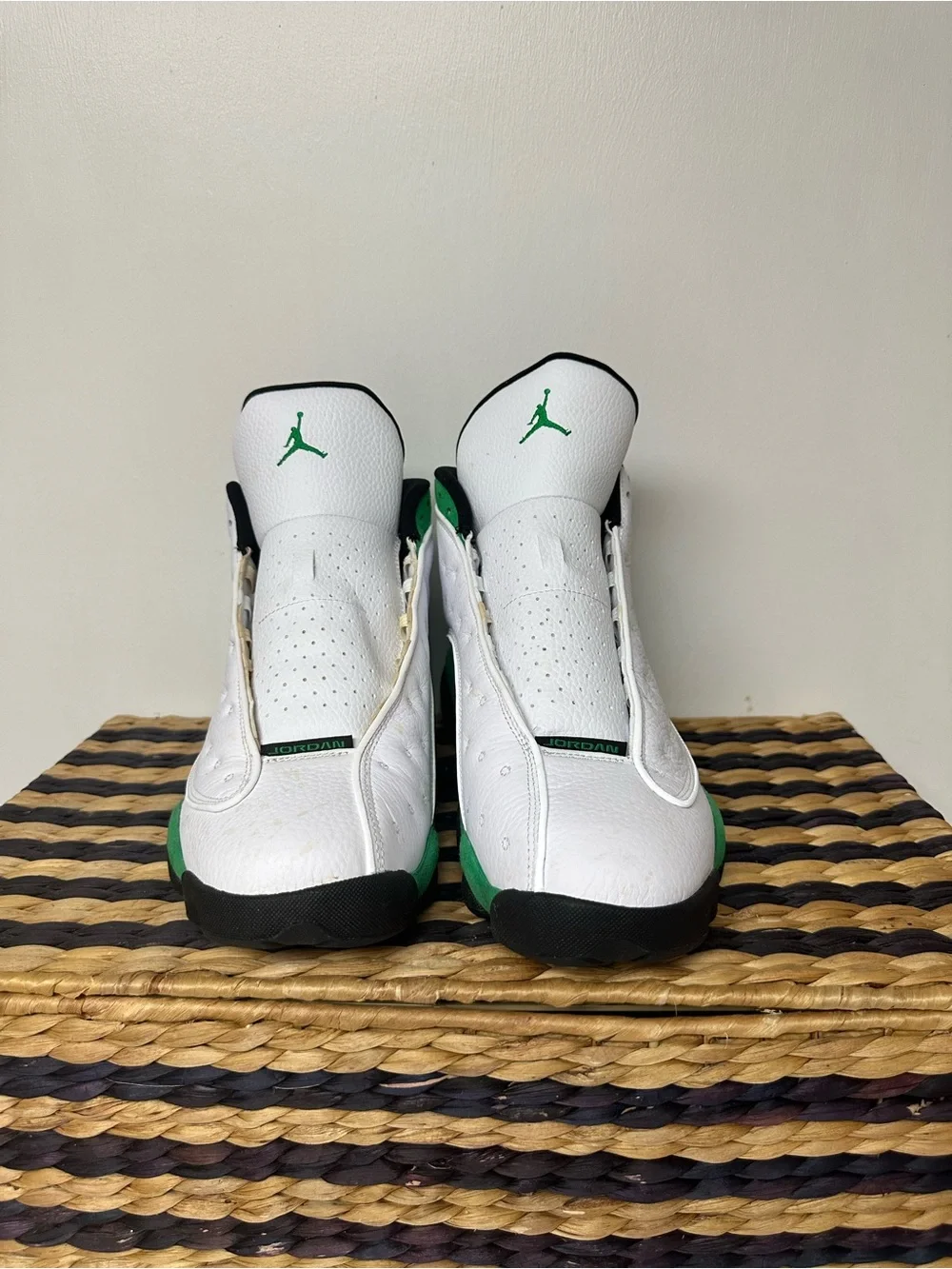 Air Jordan 13 Retro “Lucky Green” White, Black & Green High-Top Sneakers